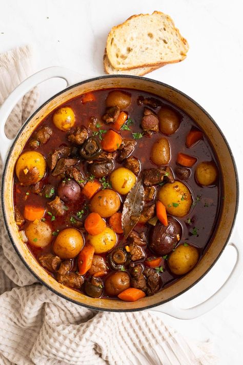 Lamb Stew Recipe - iFoodReal.com Crock Pot Lamb Stew, Lamb Stew Meat Recipes Crock Pot, Lamb Stew Meat, Irish Stew Recipe Lamb, Lamb Shank Stew, Easy Lamb Stew, Leg Of Lamb Recipe, Irish Stew Recipe, Lamb Roast Recipe