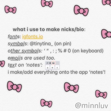 @minnluv on pin 🎀🌙 Alternative Username Ideas, How To Get Fonts, Aesthetic Fonts Copy And Paste, Y2k Symbols Copy And Paste, Copy And Paste Symbols Aesthetic, Symbols Copy And Paste Aesthetic, Text Symbols Copy And Paste, Discord Bios Copy And Paste, Cute Symbols Copy And Paste