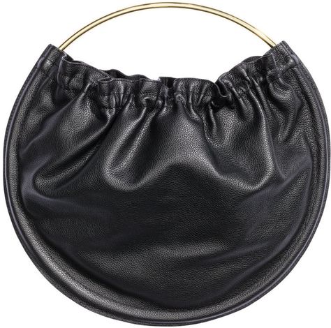 H&M Round Leather Bag - Black Handbag Trends, Spring Handbags, African Bag, Diy Textiles, Mk Purse, Bag Diy, Round Bag, Hand Craft, Round Leather