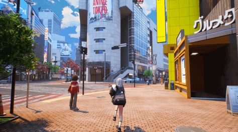 An Anime-Style Recreation of Tokyo Made With Unreal Engine 5 Unreal Engine Art, Tokyo Concept Art, Blender Animation, Anime Tutorial, Palace Of Versailles, 5 Anime, Lighting Setups, Game Concept, Unreal Engine