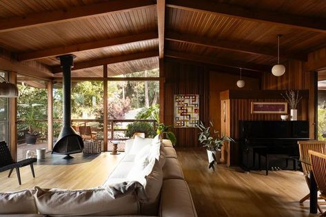 Marisa Swenson RE Broker on Instagram: "We are taking a little break to daydream about living in this gorgeous mid century home outside of San Diego listed by my friend Jeff aka @agentsofarchitecture   The Wexler House -  Originally built in 1964 for Sidney & Henrietta Wexler, designed by architect Lloyd Ruocco is a classic example of California Mid-Century Modern architecture. Post and beam construction with vaulted wood ceilings and beautiful wood clad walls throughout. The floor to ceiling windows connect the indoor/outdoor living spaces and provide incredible mountain views. The current owners, principal architects at Nyhoff Architecture, recently completed a full kitchen remodel with all new Bosch energy efficient appliances, and created a separate downstairs guest suite with adjacent Sydney House, Full Kitchen Remodel, Modern Architects, Australian Architecture, Indoor Outdoor Living, Mid Century House, House Inspo, Future House, Modern Architecture