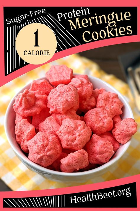 1 Calorie Meringue Cookies, Low Calorie Meringue Cookies, Sugar Free Meringue Cookies, Sugar Free Meringue, Health Beet, Paleo Cookie, Jello Cookies, Low Calorie Cookies, Sugar Free Desserts Easy