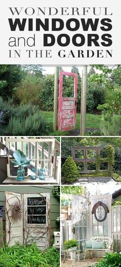 Wonderful Windows and Doors in the Garden! • A round-up of wonderful tips, ideas and diy projects that would be a great addition to your garden decor! #gardening #DIYgardenprojects #DIY #repurposeddoorprojects #repurposedwindowprojects #windowsinthegarden #doorsinthegarden Garden Globes, Window Projects, Doors Repurposed, Concrete Garden, Outdoor Garden Decor, Diy Garden Projects, Concrete Diy, Garden Gates, Garden Spaces