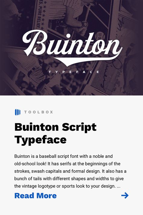 Buinton is a baseball script font with a noble and old-school look! It has serifs at the beginnings of the strokes, swash capitals and formal design. It also has a bunch of tails with different shapes and widths to give the vintage logotype or sports look to your design. The alternates make Buinton a very versatile baseball font. You can design beautiful, elegant and diverse typographic elements with it, logos, artworks, t-shirt designs, editorial illustrations to name a few. Vintage Baseball Logo, Baseball Typography, Vintage Logotype, Old School Font, Vintage Fonts Alphabet, Vintage Script Font, Fancy Fonts Alphabet, Skincare Design, Old School Fonts