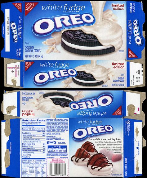 Oreo Package, Oreo Box, White Fudge, Cookie Package, Oreo Fudge, Barbie Printables, Barbie Miniatures, Paper Box Template, Paper Toys Template