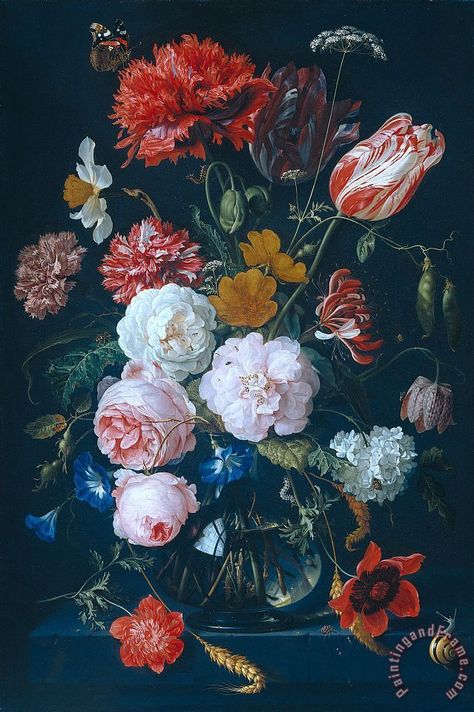 Rachel Ruysch Still Life with Flowers on a Marble Tabletop Art Print Dutch Still Life, Flowers In A Vase, Dutch Painters, Art Japonais, Arte Floral, Still Life Painting, Design Typography, Graphic Design Inspiration, Japanese Art