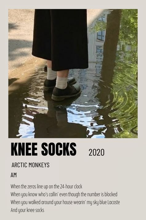 Knee Socks Arctic Monkeys, Poster Polaroid, Recipe Tiktok, Song Posters, Music Poster Ideas, Vintage Music Posters, Polaroid Posters, Hot Song, Tiktok Aesthetic