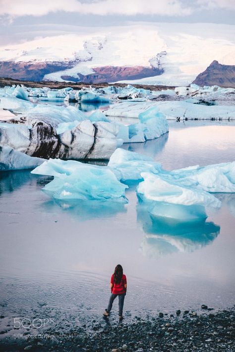 Jokulsarlon at sunrise by buchowskiphotography Sunrise Tattoo, Iceland Glacier, Lagoon Iceland, Iceland Winter, Iceland Adventures, Iceland Trip, Dream Vacations Destinations, Visit Iceland, Travel Wishlist