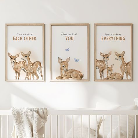 👨‍👩‍👧‍👦✨ "First we had each other, then we had you, now we have everything." 💕 Celebrate the love and bond of family with our adorable deer family poster set. These sweet prints are the perfect way to add warmth and sentiment to your little one's nursery or playroom. 🦌 Printed on premium fine art paper with love and care. 💸 Starting at $20+ 📦 Shop now at: [Link in bio] #FamilyLove #NurseryDecor #KidsRoomInspo #EtsyFinds #WoodlandTheme #IntaDesignUs #WallArt #EtsyArt Deer Nursery Ideas Boy, Deer Nursery Ideas, Nursery Ideas Boy, Deer Nursery, Deer Baby, Deer Family, Baby Boy Nursery, Family Poster, Woodland Theme