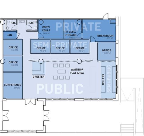 Bank Plan Layout, Bank Layout Plan Design, Bank Floor Plan Layout, Bank Design Architecture Plan, Bank Plan Architecture Projects, Bank Floor Plan, Office Building Floor Plan, Bank Layout, Housing Concept