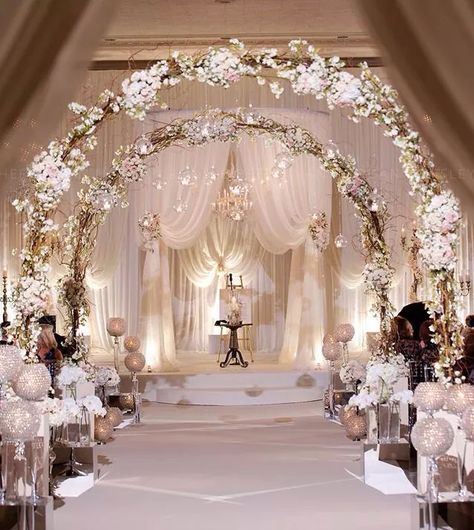 Soft and elegant wedding decor! Uniquely Yours Bridal Showcase adores! Join us January 11, 2015.  Register today http://uniquelyyoursbridalshowcase.com/brides/ Wedding Setup, White Wedding Decorations, Rustic Wedding Decorations, Wedding Ceremony Ideas, Stunning Wedding Venues, Wedding Aisle Decorations, Blush Pink Weddings, Aisle Decor, Mod Wedding