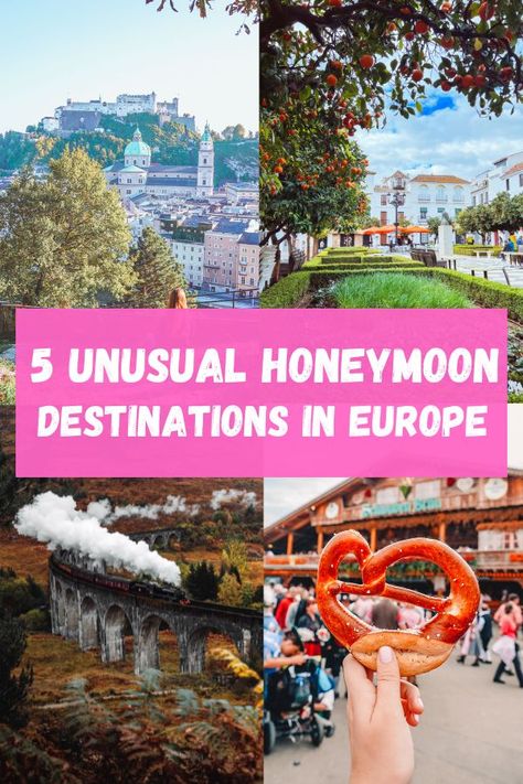 In this article, I will share some fantastic yet unusual honeymoon ideas in Europe and tell you about 5 often overlooked honeymoon destinations in Europe, from secluded islands to quaint villages. European Honeymoon Destinations, Spain Honeymoon, Best Weekend Trips, Europe Honeymoon, Life In The Uk, Austrian Alps, Travel Scotland, Honeymoon Destination Ideas, Romantic Honeymoon Destinations