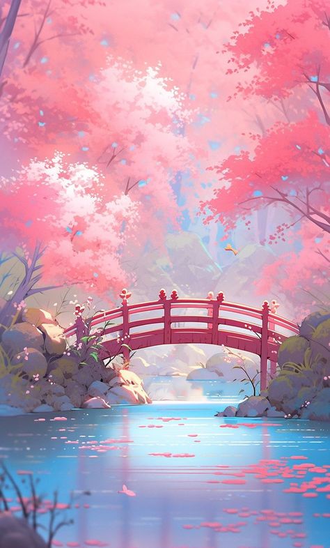 #wallpapers #wallpaper #pink #kawaii #aesthetic #flowers #pastels #iphonewallpapers #girlywallpapers #aiart #holdtosave #cute #kawaii #lofi #anime #girly #wallpaper #wallpapers #wallpapermurah #wallpaperdinding #wallpapersticker #WallpaperTV Beautiful Places Drawing, Kawaii Background Landscape, Anime Scenery Drawing, Cute Pastel Wallpaper Aesthetic, Anime Backgrounds Landscape, Anime Nature Wallpaper, Pink Scenery, Cherry Blossom Anime, Pink Kawaii Aesthetic