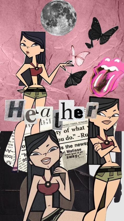 Heather Wallpaper, Heathers Wallpaper, Island Wallpaper, Cartoon Character Pictures, Total Drama Island, Disney Shows, Cartoon Crossovers, Total Drama, Cute Poster