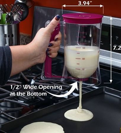 15 Time Saving Kitchen Gadgets Every Lazy Person Needs - Society19 Pancake Dispenser, Batter Dispenser, Pancake Batter Dispenser, Crepe Batter, Pancake Maker, Perfect Pancakes, How To Make Pancakes, Muffin Mix, Piping Icing