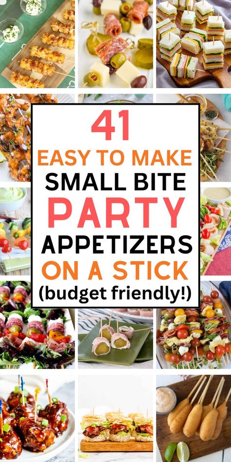 Food On A Stick Ideas, Easy Skewer Appetizers, Skewer Recipes Appetizers, Appetizers On A Stick, Toothpick Appetizers Easy, Easy Finger Foods For Party, Appetizers Cold, Cold Party Appetizers, Easy Skewers