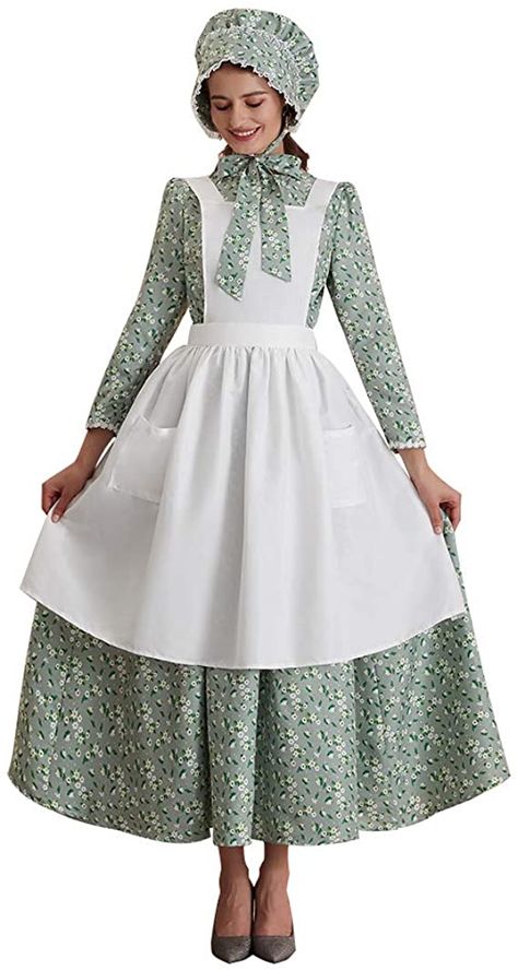 1800s Ball Gown, Amish Dress, 1800s Dresses, Amish Clothing, Pioneer Costume, Pioneer Clothing, Pioneer Dress, Dresses On Amazon, Colonial Dress