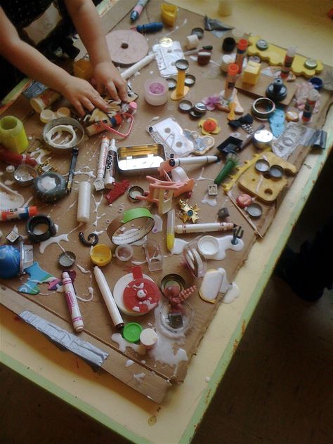 Loose Parts, Early Childhood, The Table, Tools, Collage