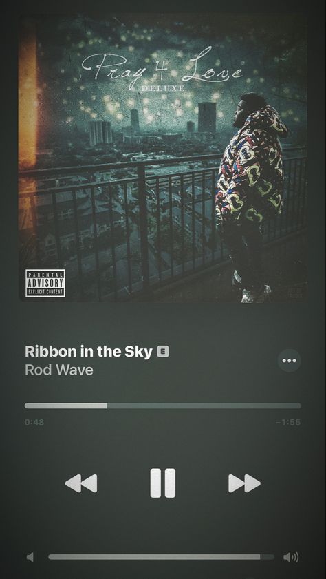 Ribbon In The Sky Rod Wave, Ribbon In The Sky, Rod Wave, Waves Wallpaper, Music Album Cover, Parental Advisory Explicit Content, Aesthetic Iphone, Music Album, Aesthetic Iphone Wallpaper