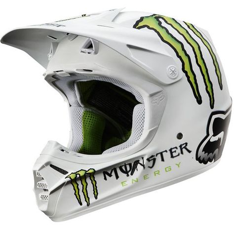 Fox Racing V3 RC Monster Pro helmet | HELMET | Pinterest | Fox ... Motocross Outfits, Fox Helmets, Dirt Bike Riding Gear, Bike Outfit, Dirt Bike Helmets, Motorcycle Helmet Design, Dirt Bike Gear, Style Skate, Motocross Gear