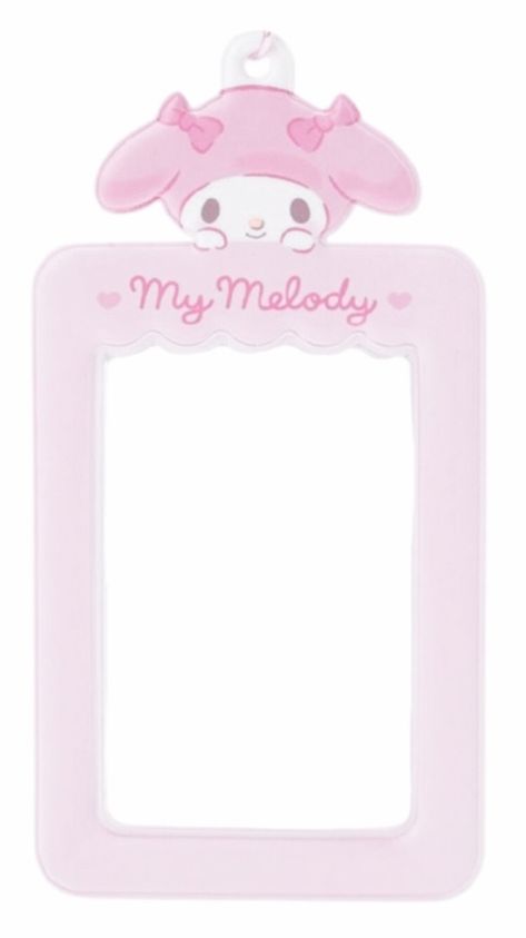 My Melody Photocard Holder, Pc Holder Template, My Melody Card Holder, Pngs Aesthetic, Card Holder Template, Identity Card Design, Sticker Scrapbook, Album Cover Wallpaper Collage, Paper Box Template