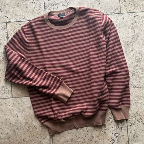 Never Worn Striped Sweater Outfit Men, Sick Outfit, Jcrew Mens, 1970s Sweater, Baggy Sweater, Sick Clothes, Silly Clothes, Pretty Clothing, Sweaters Men