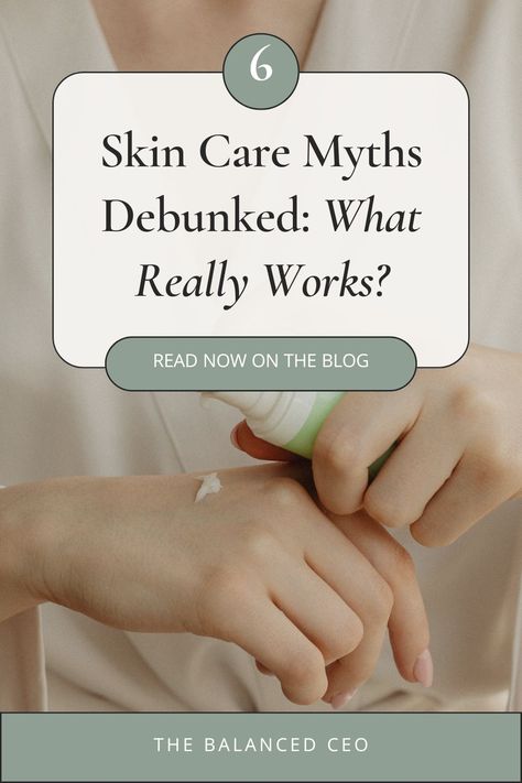 In this article, we'll debunk some of the biggest skincare myths and share what truly works. S via @thebalancedceo Skincare Myths, Skin Care Myths, Morning Skincare, Holistic Nutritionist, Wellness Recipes, Glowing Complexion, Broad Spectrum Sunscreen, Wrinkle Cream, Skin Concern