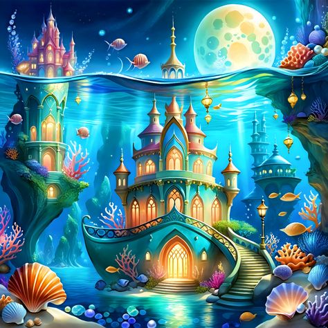 Mermaid World, Underwater Mermaid, Underwater Drawing, Underwater City, Human Drawing, World Cities, Journal Writing, Drawing Tips, Art School