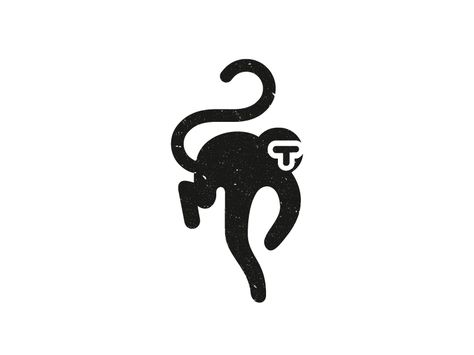 David Pulju on Dribble: Monkey! T Monkey 2 by Stevan Rodic Monkey Logo Design, Monkey Icon, Monkey Illustration, Dribbble Design, Monkey Logo, Monkey 2, Monkey Tattoos, Negative Space Logos, Inspiration Logo Design