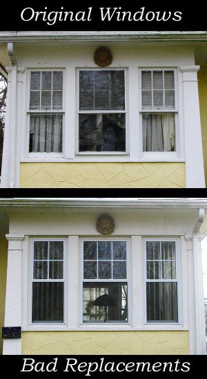 No matter how much you pay. A replacement window still makes a house look cheap. Do you recognize good from bad design? Colonial House Black Windows, 1940 House Exterior, New Windows On Old House, Victorian Windows Exterior, Replacing Windows, Window Replacement Before And After, Replacement Windows, Replacement Windows Before And After, How To Paint Vinyl Windows Black