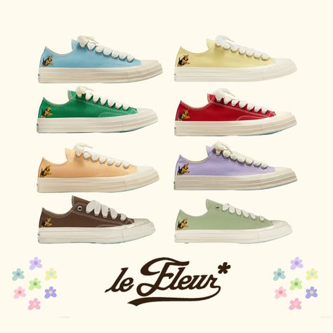 **Exciting News for Tyler, The Creator Fans!** 🎉 We’re thrilled to announce that Tyler, The Creator’s nearly sold-out Converse line will be available and restocked throughout the holiday season at BeatRelease! This is your chance to grab those exclusive Golf le Fleur x Converse sneakers you might have missed out on earlier. Every pair at BeatRelease is **100% authenticated**, ensuring you get nothing but the real deal when you shop with us. Whether you’re looking for the vibrant “Flames” de... Tyler The Creator Converse Outfit, Golf Le Fleur X Converse, Golf Le Fleur Outfit, Tyler The Creator Shoes, Tyler The Creator Converse, Converse Collab, Golf Tyler, Golf Le Fleur Converse, Converse X Golf Le Fleur