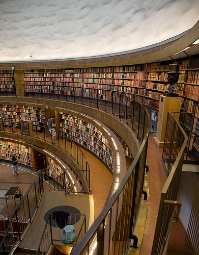 City Library, Stockholm by Erik Gunnar Asplund 1918-28 Gunnar Asplund, Handmade Bookshelves, Related Quotes, Stockholm City, Dream Library, Study Session, Beautiful Library, Library Architecture, City Library