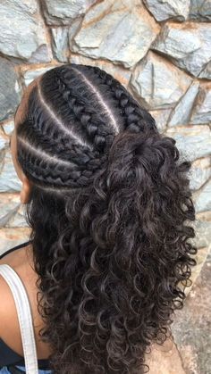 Inside Out Braid, Curly Hair Braids, Kids Curly Hairstyles, Viking Hair, Cute Curly Hairstyles, Curly Hair Styles Easy, Slick Hairstyles, Modern Hairstyles, Hairstyles For School