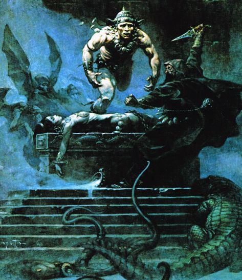 Cap'n's Comics: Conan the Avenger by Frank Frazetta Frank Frazetta Conan, Conan O Barbaro, Robert E Howard, Paperback Book Covers, Heroic Fantasy, Frank Frazetta, Conan The Barbarian, Bd Comics, Fantasy Artist