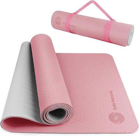 Aesthetic pink yoga mat. Yoga for beginners toning. #yoga #yogaflow #gymgirl #gym #yogaforbeginnerstoning #aesthetic yoga #health #healthy #yogaposes #yoga inspiration #yoga qoutes #cleangirl Extra Thick Yoga Mat, Floor Exercise, Workout Mat, Rubber Mats, Fitness Mat, Yoga Aesthetic, Yoga Equipment, Mat Pilates, Types Of Yoga