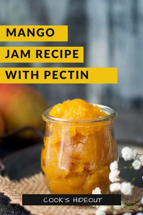 Jam With Pectin, Mango Jam Recipe, Mango Jelly Recipe, Mango Jam Recipe Homemade, Mango Pepper Jam, Jam Sweetened With Fruit Juice, Peach Jam Recipe No Pectin, Strawberry Mango Jam Canning, Mango Jam With Pectin