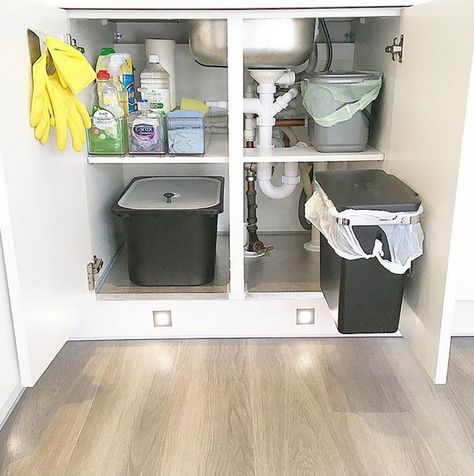 Under Kitchen Sinks, Sink Organization Kitchen, Under The Kitchen Sink, Under The Sink Organization, Interior Ikea, Under Kitchen Sink, Sink Organization, Kitchen Sink Cabinet, Under Kitchen Sink Organization