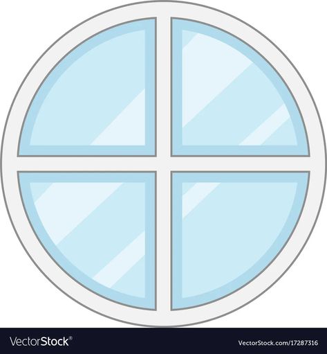 Round window frame icon cartoon style vector image Window Clipart, Window Illustration, Window Drawing, Porthole Window, Round Window, Drawing Stencils, Christmas Village Display, Frame Vector, House Window