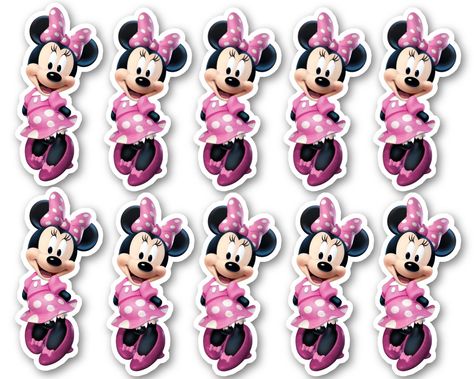 Minnie Mouse Topper, Minnie Mouse Cake Topper Free Printable Pink, Red Mini Mouse Cake Topper Printable, Pink Minnie Mouse Cake Topper Printable, Topper Minnie Mouse Pink, Minnie Mouse Cupcake Toppers, Minnie Mouse Cake Topper, Minnie Mouse Cupcakes, Mini Mouse