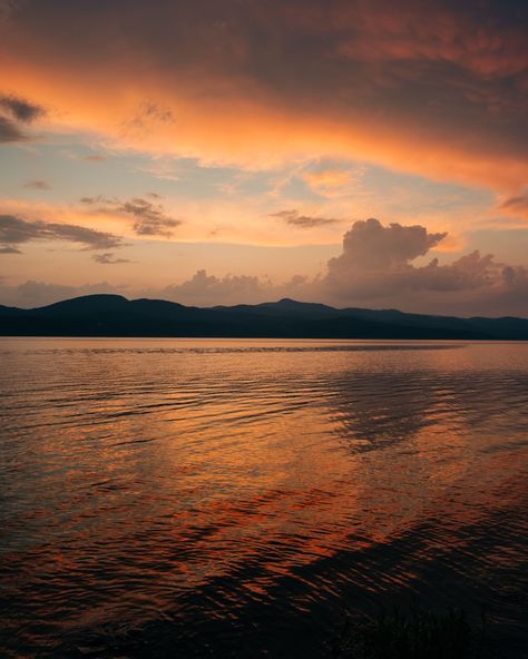 Sunset on Lake Champlain from D.A.R. State Park, Addison, Vermont Lake Champlain, Hotel Motel, White Car, Posters Framed, Image House, City Skyline, State Park, Vermont, Framed Wall