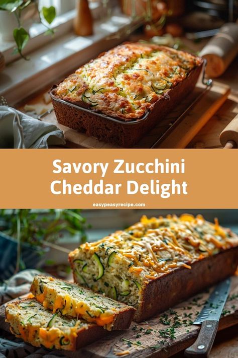 Easy Zucchini Cheddar Quick Bread Recipe – Perfect for Any Meal! Cheddar Quick Bread, Savory Zucchini Bread, Zucchini Dinner Recipes, Zucchini Cheddar, Zucchini Pasta Recipes, Fluffy Bread, Easy Zucchini Recipes, Quick Bread Recipe, Herb Bread