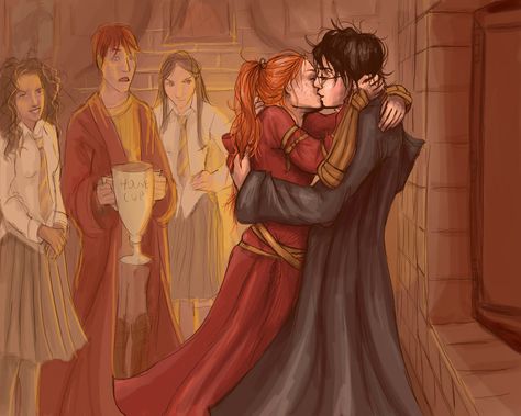 Ginny Weasley Fan Art, Scorpius And Rose, Harry Potter Ginny, Art Harry Potter, Glume Harry Potter, Harry And Ginny, Harry Potter Illustrations, Buku Harry Potter, Images Harry Potter