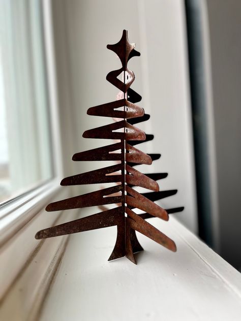 Christmas Tree Metal, Laser Engraved Metal, Cnc Ideas, 3d Christmas Tree, Build Plans, Metal Christmas, Metal Wall Hangings, 3d Christmas, Metal Crafts