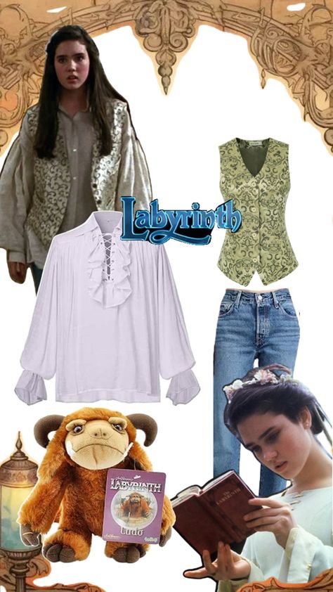 Sarah from Labyrinth is the perfect costume for Halloween 2024 Sarah From Labyrinth, Labyrinth Costume, Sarah Labyrinth, Closet Cosplay, Costume For Halloween, The Labyrinth, Vogue Beauty, Halloween Inspo, Halloween Costume Ideas