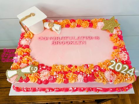 I love these fun graduation party colors! 🪩 🩷🧡 Graduation Party Ideas Colorful, Pink And Yellow Graduation Party, Graduation Party Ideas Pink And Orange, Graduation Party Set Up Ideas, Graduation Theme Party Ideas, Pink And Orange Graduation Party, Pink Grad Cake, Cute Grad Party Ideas, Senior Graduation Party Ideas