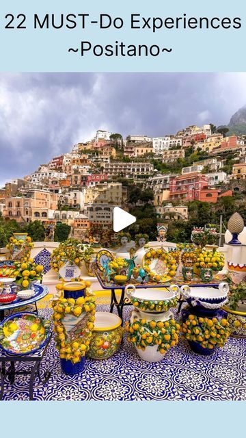 Mariya Rigby | Travel & Food | NYC on Instagram: "Fall in love with Positano with these 22 must-do’s!

🍋Ultimate Positano Experience: a coastal paradise with beautiful beaches and unique local experiences. This guide has everything you need for an unforgettable adventure in this stunning coastal gem. Here’s what to do in Positano

THINGS TO DO:
🚗Book a Vintage Car Tour
🏝️Day trip to Capri
🌌Visit the Blue Grotto
🚤Take a Boat ride
🥾Hike the Path of the Gods
🍽️Have dinner or drinks with a view
🍋Grab a lemon sorbet from Collina Bakery
🍊Visit the famous fruit stand (📍 Address: SS163, 53, Positano (coordinates: 40.62403563310551, 14.502228577157435)
🍝Take a cooking class
🛍️Go Shopping
🛶Go Kayaking
🐙Dine at iconic Chez Black on the main beach
🏘️Explore other Amalfi Coast towns (Ama Amalfi Coast Towns, Italy Positano, Food Nyc, Car Traffic, Path Of The Gods, Blue Grotto, 2024 Travel, Fruit Stand, Lemon Sorbet