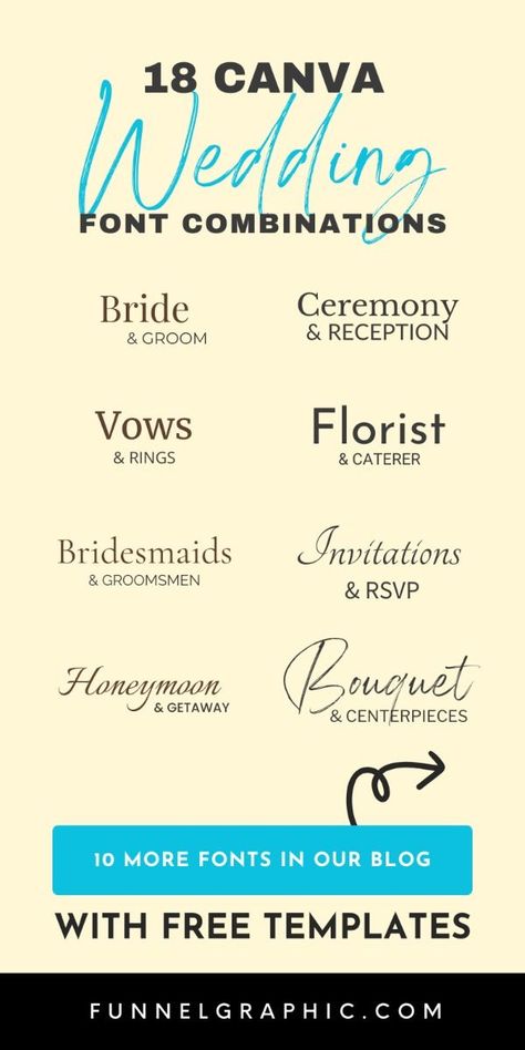 18 Font Combinations on Canva That Will Make Your Wedding Invites Shine! Wedding Font Combinations, Cursive Canva Fonts, Cursive Fonts For Cricut, Wedding Fonts Combinations, Canva Wedding Invitations, Cursive Styles, Vintage Canva Fonts, Wedding Fonts Free, Free Cricut Fonts