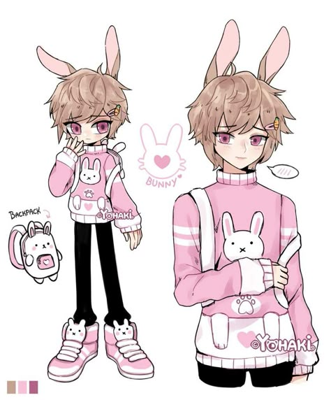 Cute Aesthetic Pfp, Bunny Boy, Anime Coloring Pages, Aesthetic Pfp, Boy Anime, Gender Envy, Anime Drawings Boy, Boy Art