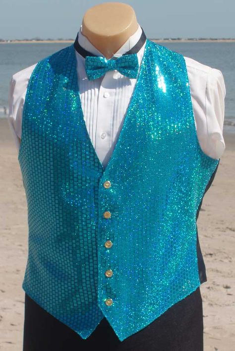 Unisex Sequin Turquoise Vest Addictive Personality, Grad Outfits, Wedding Tux, The Color Green, The Color Blue, Green Turquoise, Herschel, The Simpsons, Vest Dress