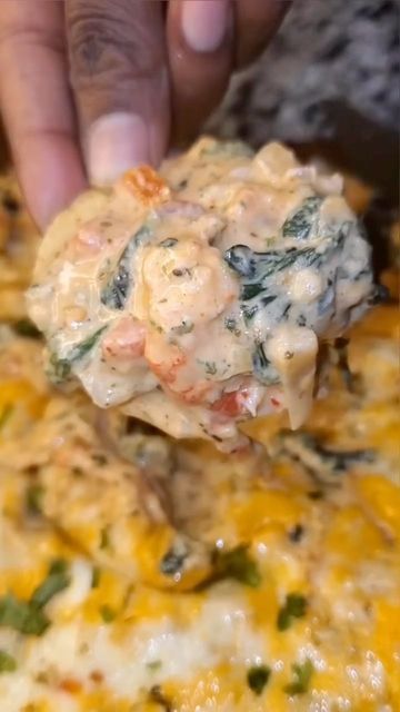 Seafood Cheese Dip, Lobster Spinach Dip, Lobster Queso Dip, Spinach Shrimp Dip, Crab And Shrimp Dip Recipes, Spinach Crab Dip Recipe, Cajun Spinach Dip, Spinach Dip With Shrimp, Shrimp Queso Dip